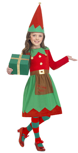 Girl's Santa Little Helper Elf Costume