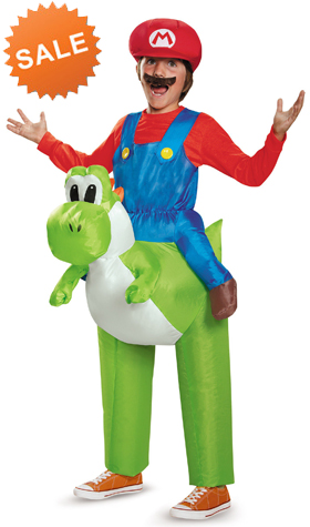 Kids Mario Riding Yoshi Inflatable Costume