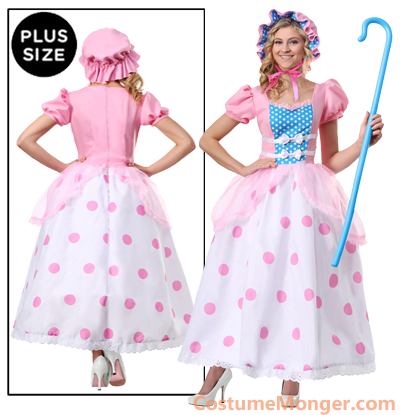 1X 2X Plus Size Bo Peep Dress Costume