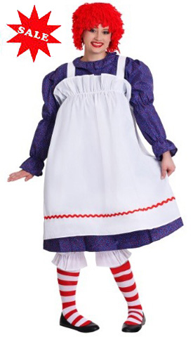 Plus Size Raggedy Ann Rag Doll Costume