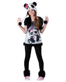 Tween Girl Panda Costume for Halloween