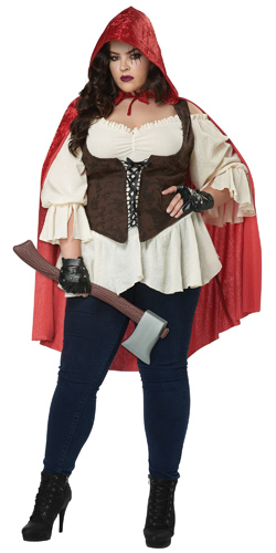 Plus Size Red Riding Hood Dress Costume Full Figure Women