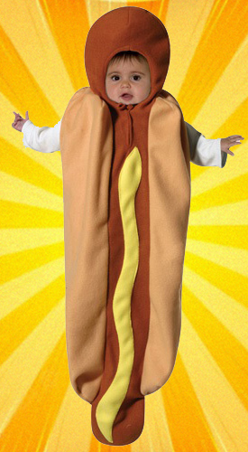 baby hotdog bunting Halloween costume