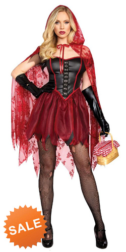 Dangerous but Sexy Red Riding Hood Dress Costume