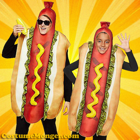 Father Son Hot Dog costume for Halloween