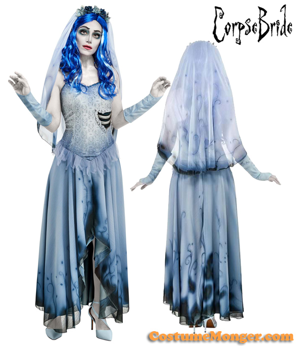 Adult Corpse Bride Emily Costume Dress