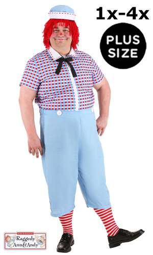 Plus Size Raggedy Andy Costume 1X-4X for Men