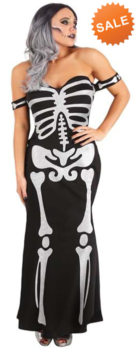 High Fashion Skeleton Woman Costume